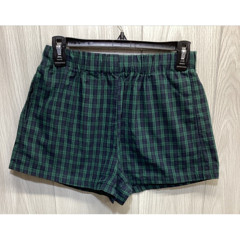 SHEIN Women's (Size M) Plaid Elastic Waist Sleep Shorts‎
